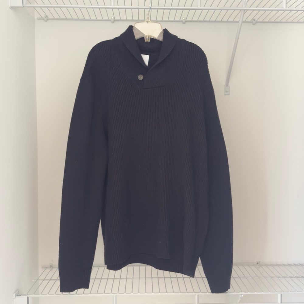 Old Navy Men's Black Shawl-Neck Turtleneck Sweater